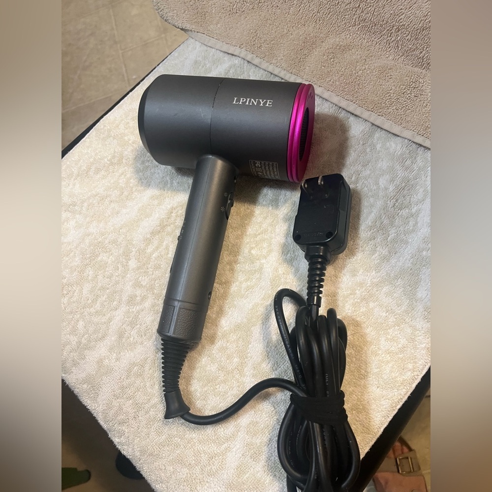 LPINYE Hair Dryer with Pink Accents
